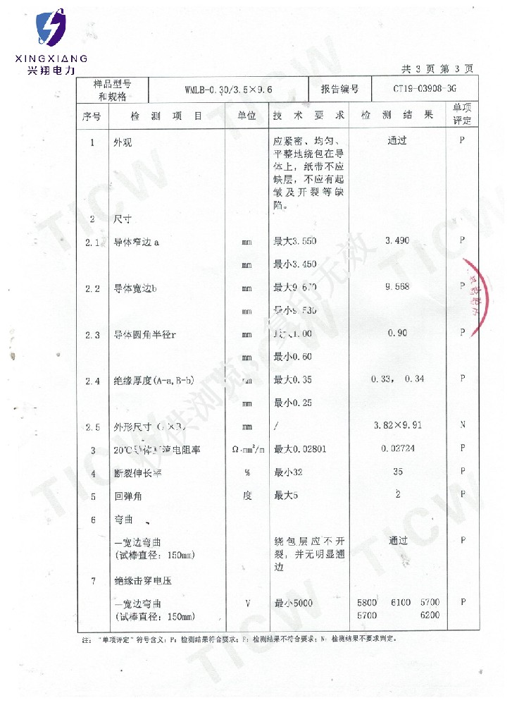 膜包铝线检测报告